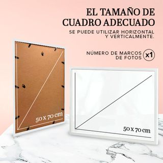 edihome, Marco 50x70 cm, Marcos de Fotos, Madera,