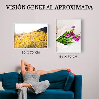 edihome, Marco 50x70 cm, Marcos de Fotos, Madera,