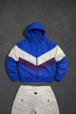 Chaqueta Vintage Chevron Azul Multicolor