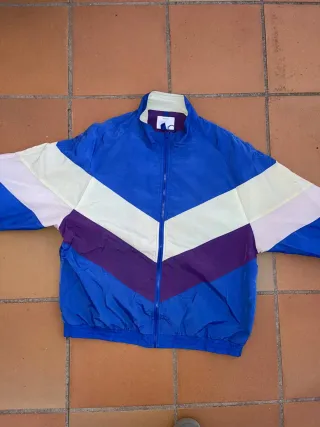 Chaqueta Vintage Chevron Azul Multicolor