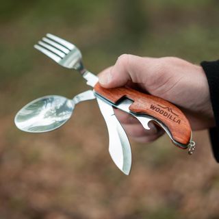 Cubiertos de camping para exterior de Woodilla - c