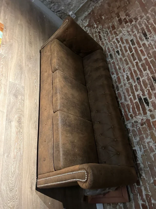 Sofá Chester 3 Plazas - Efecto Cuero Envejecido