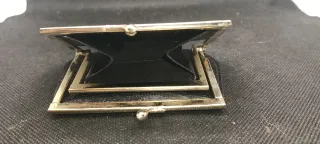 Portamonete nero in coccodrillo vintage