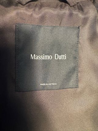 Gabardina Massimo Dutti Marrón Chocolate