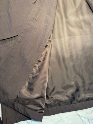 Gabardina Massimo Dutti Marrón Chocolate