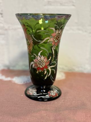 Jarrón Art Déco pintado a mano – firmado Royo