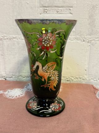 Jarrón Art Déco pintado a mano – firmado Royo