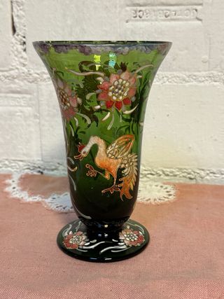 Jarrón Art Déco pintado a mano – firmado Royo