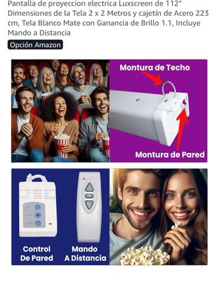 Pantalla de Proyección Eléctrica con Mando