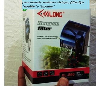 filtro cascada mochila para acuario mediano pecera