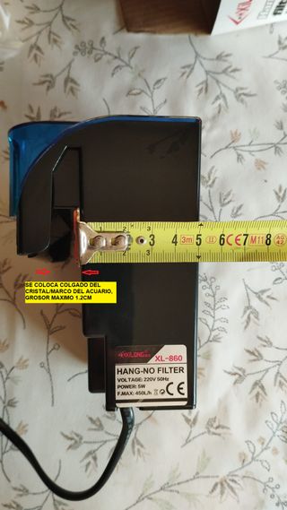 filtro cascada mochila para acuario mediano pecera