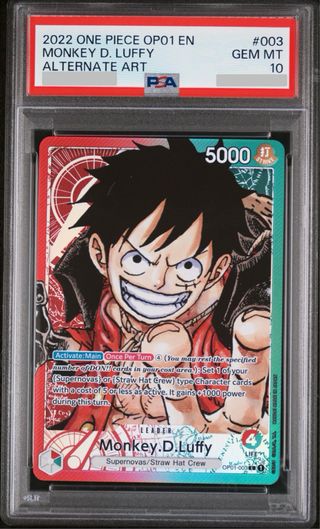 One Piece OP01-003 Luffy Alt Art PSA10
