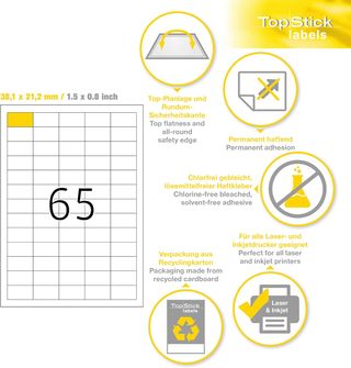 TopStick 8697 - Etiquetas autoadhesivas universale