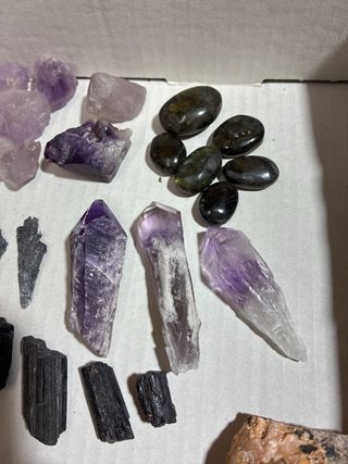 Lote de minerales y fósiles