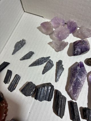 Lote de minerales y fósiles