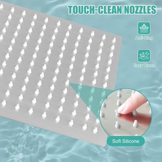 Cabezal de Ducha Cuadrado 30 cm (12") Acero Inoxid