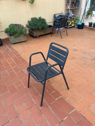 Silla de exterior de metal