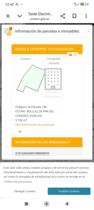 Terreno agrícola en Bollullos del condado