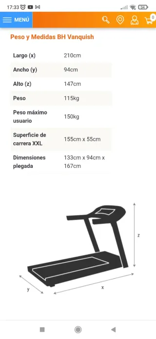 Cinta de correr BH vanquish