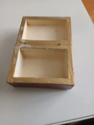 Scatolina fiorentina legno oro e rosso