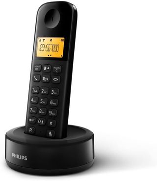 Philips D1601B - Telefono Fisso Wireless, Nero
