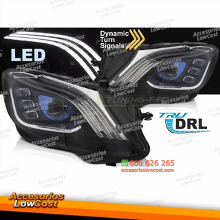 FAROS COMPLETAMENTE LED NEGROS para MERCEDES W222