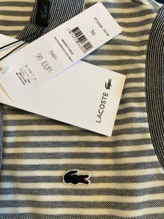 Polo Lacoste sin mangas T36. Nuevo con etiquetas