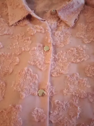 Camicia Zara rosa con texture
