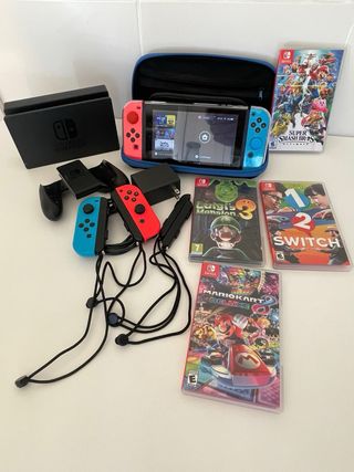 Nintendo Switch 2017 (V1)+juegos+mandos+mandos