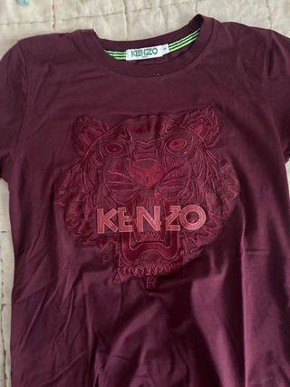 Camiseta Kenzo Morada con Tigre Bordado