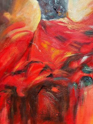 Cuadro al Óleo Bailarina Flamenco 60x50