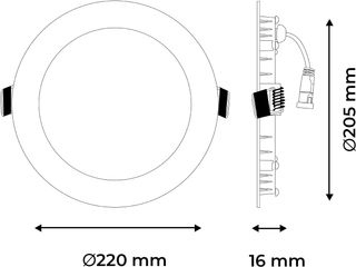 Popp® Pack x2 Placa Downlight LED slim Empotrable