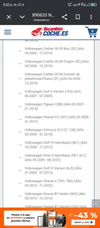 Compresor aire acondicionado Audi Seat scoda Volks