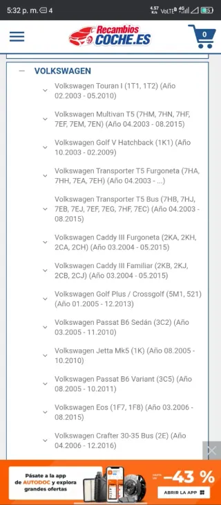 Compresor aire acondicionado Audi Seat scoda Volks