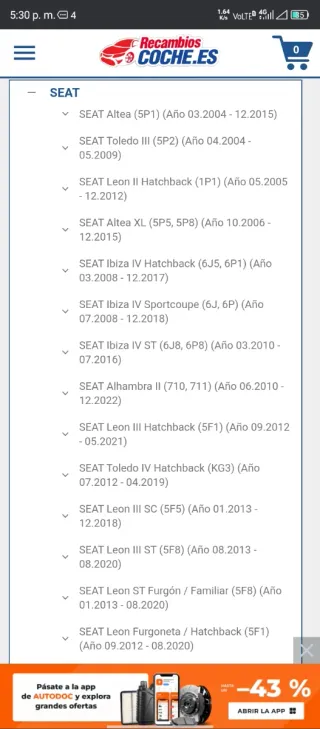 Compresor aire acondicionado Audi Seat scoda Volks