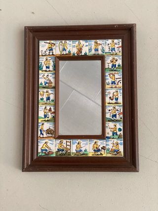 Espejo con marco de baldosines