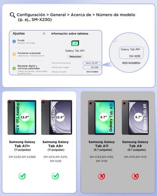 Funda Teclado Bluetooth Galaxy Tab A9+ A11+