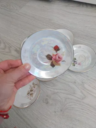 6 Piatti antichi con fiori