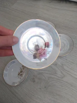 6 Piatti antichi con fiori