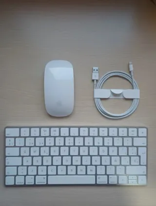 Teclado y Ratón Apple Plata/Blanco
