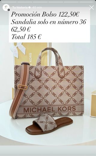 Conjunto Bolso y Sandalia Michael Kors Talla 36