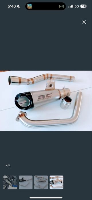 Colector y intermedio  Yamaha R125/MT125