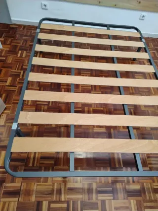 Somier metálico con lamas de madera