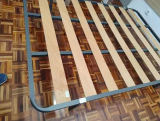 Somier metálico con lamas de madera