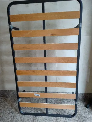 Somier metálico con lamas de madera