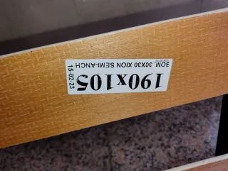 Somier metálico con lamas de madera