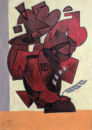 Cuadro Abstracto Grande Estilo Picasso