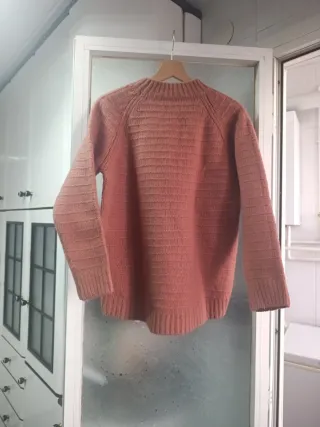 Jersey Massimo Dutti lana trenzado rosa