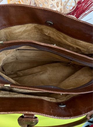 Bolso de señora de cuero auténtico