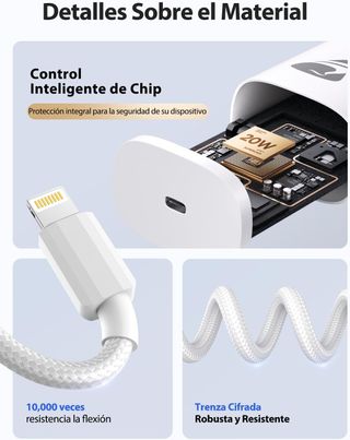Aioneus Cargador USB C 25W Cargador iPhone Carga R